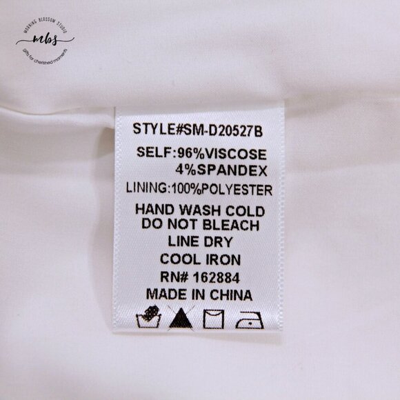 NWT Sky To Moon Brooch Flower Lined Strapless Mini Dress White Women M - Picture 6 of 8